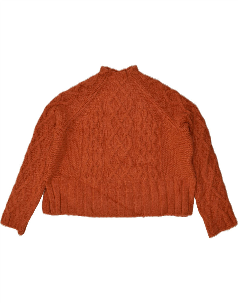 WHISTLES Womens Oversized Turtle Neck Jumper Sweater UK 10 Small Orange | Vintage Whistles | Thrift | Second-Hand Whistles | Used Clothing | Messina Hembry 