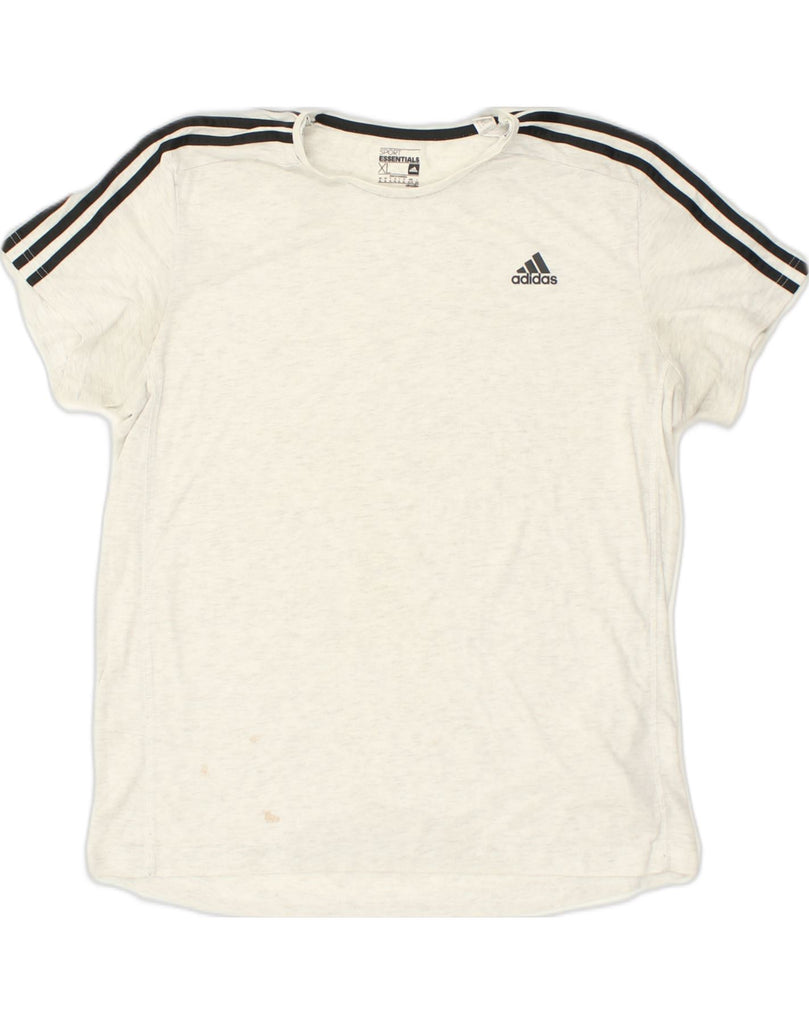 ADIDAS Mens T-Shirt Top XL Grey Polyester | Vintage Adidas | Thrift | Second-Hand Adidas | Used Clothing | Messina Hembry 