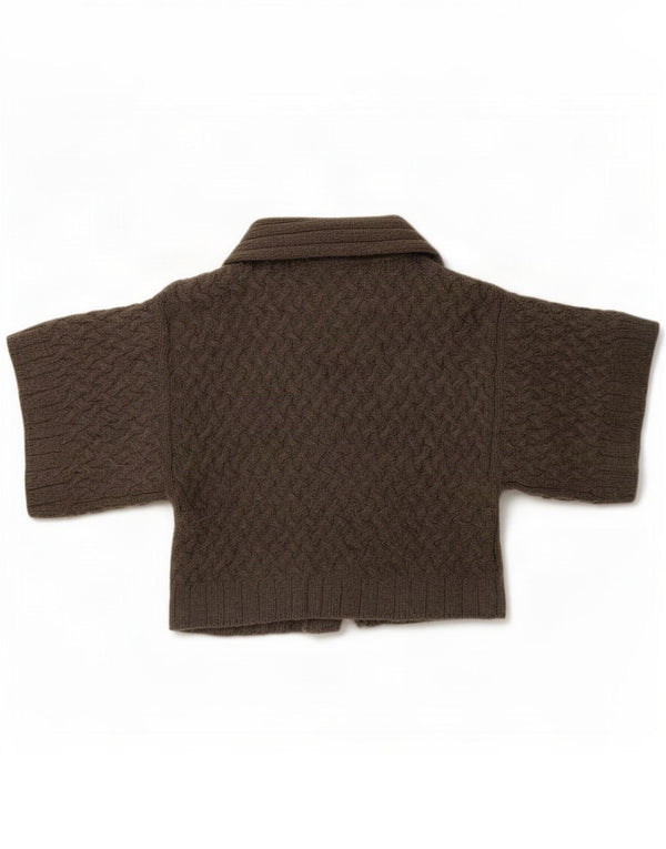 French Connection Womens Short Sleeve Bolero Jumper UK 10 Small Brown