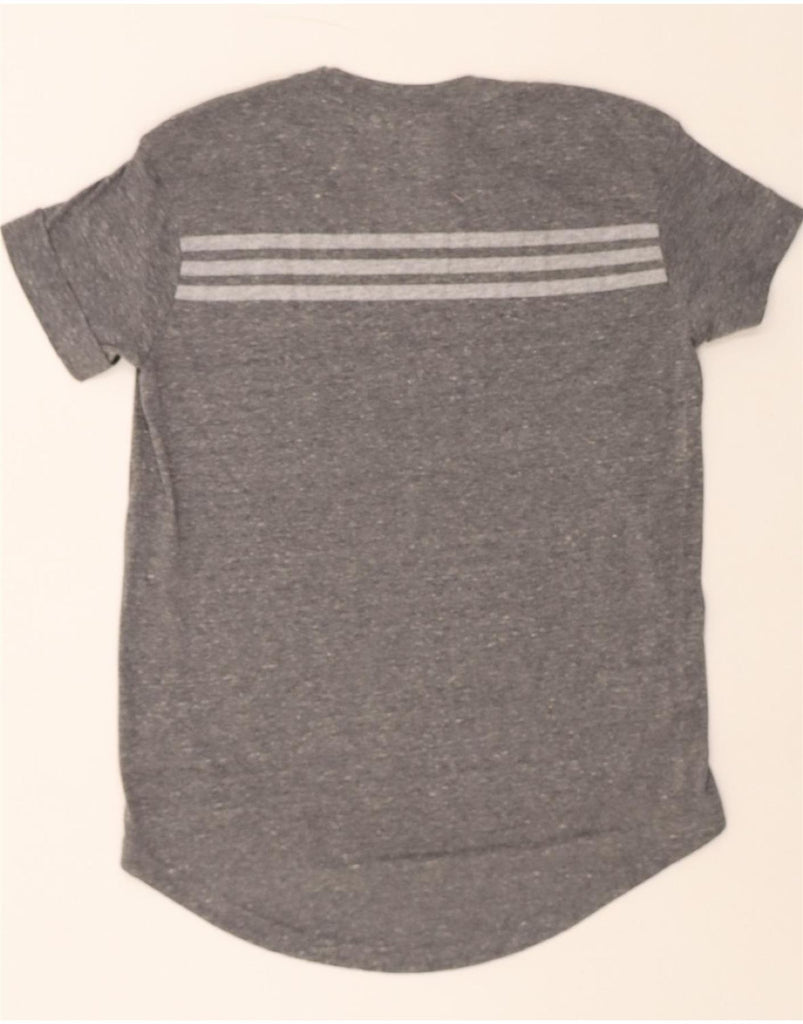 ADIDAS Womens T-Shirt Top UK 4/6 XS Grey Flecked Polyester Vintage Adidas and Second-Hand Adidas from Messina Hembry 