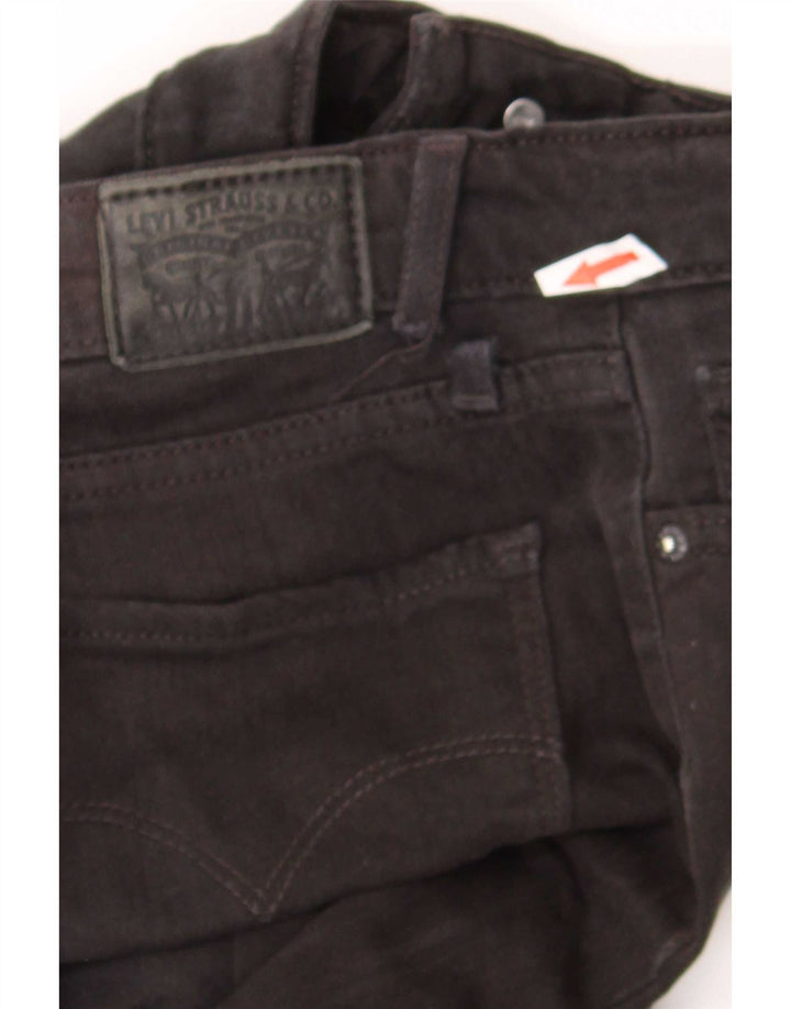Levi's Womens 712 Slim Jeans W26 L30 Black Cotton