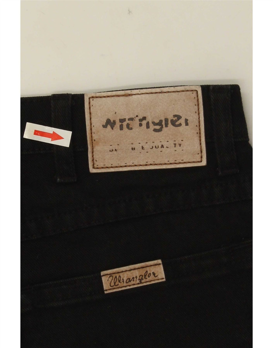 Wrangler Mens Regular Fit Straight Jeans W32 L30 Black Cotton