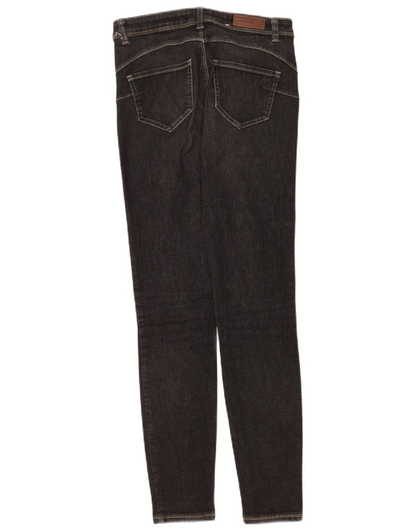 Benetton Womens Skinny Jeans W27 L30 Grey Cotton