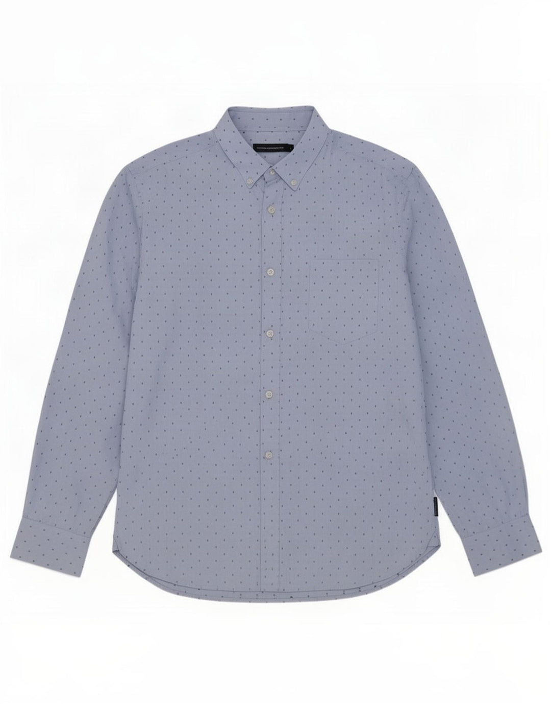 French Connection Mens Shirt Large Blue Spotted Polyester
