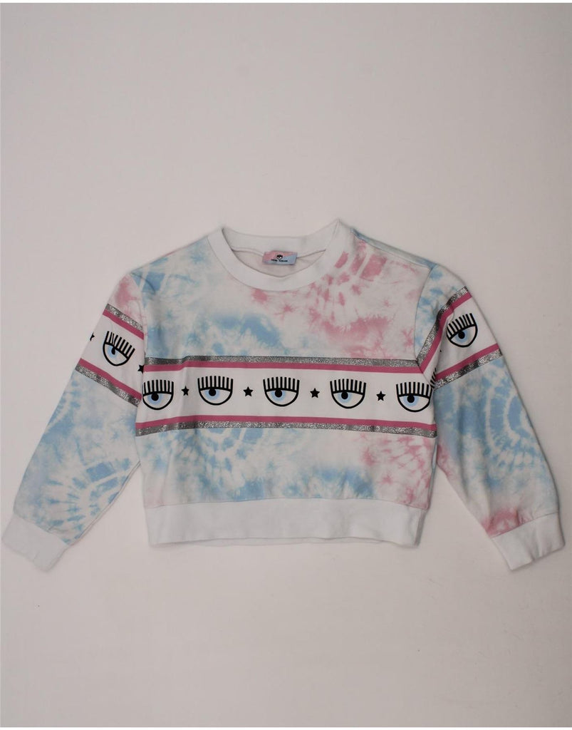 CHIARA FERRAGNI Girls Sweatshirt Jumper 5-6 Years Multicoloured Tie Dye Vintage Chiara Ferragni and Second-Hand Chiara Ferragni from Messina Hembry 