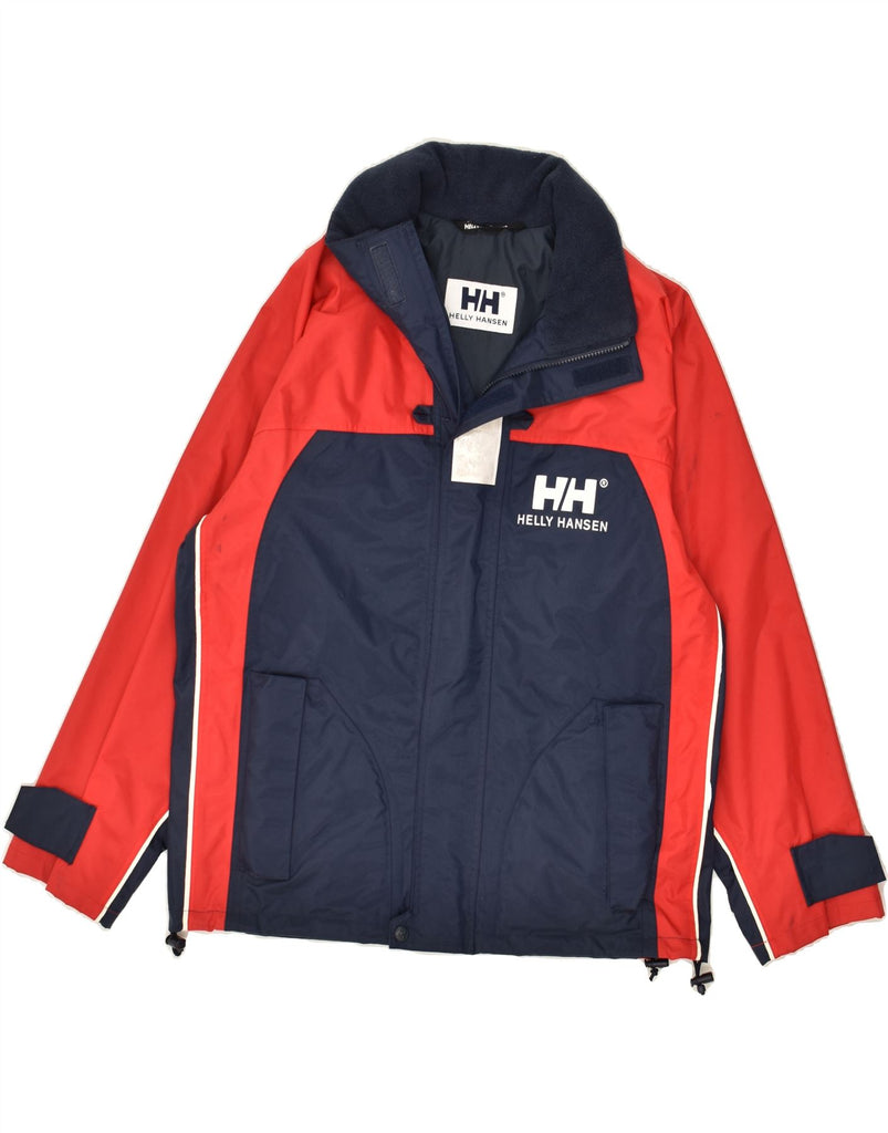 HELLY HANSEN Mens Windbreaker Jacket UK 34 XS Red Colourblock Nylon Vintage Helly Hansen and Second-Hand Helly Hansen from Messina Hembry 