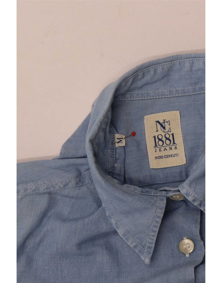 Cerruti 1881 Womens Shirt UK 14 Medium Blue