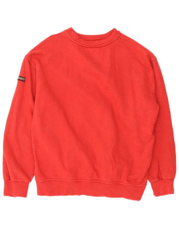 Napapijri Mens Graphic Sweatshirt Jumper XS Red Cotton