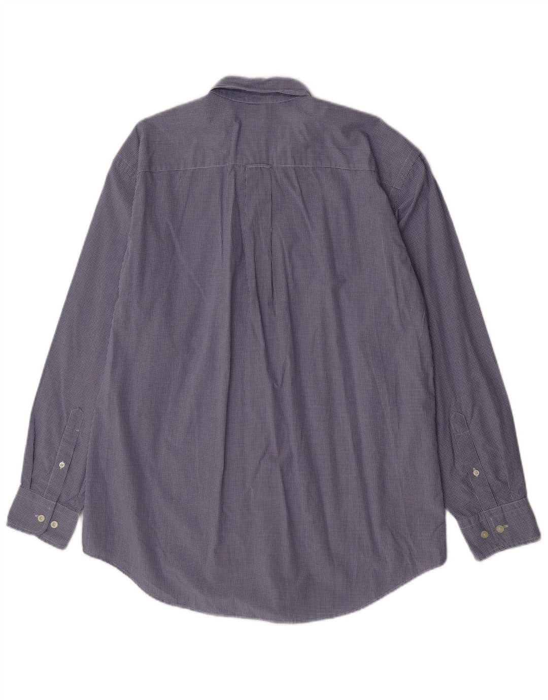 Nautica Mens Shirt Large Blue Gingham Cotton