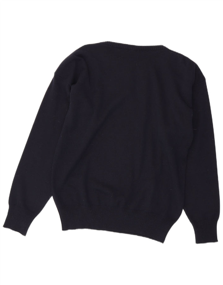 Paul & Shark Mens Zip Neck Jumper Sweater Medium Navy Blue Virgin Wool