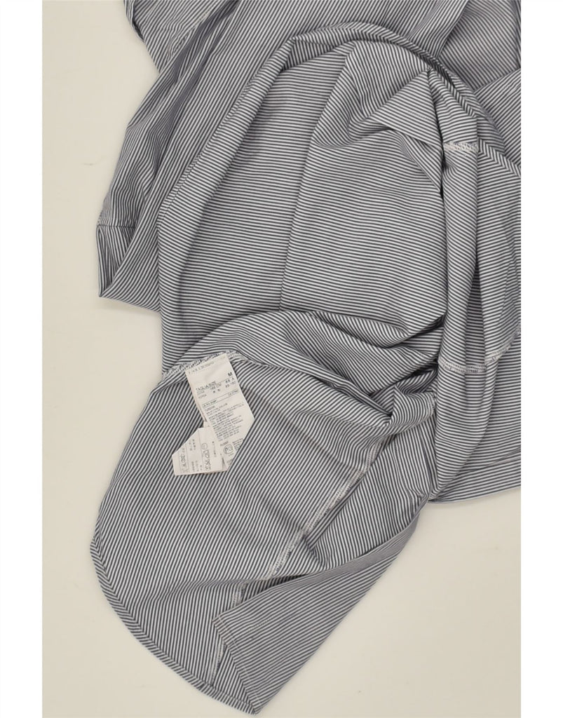 BENETTON Boys Shirt 15-16 Years Medium  Grey Pinstripe Cotton | Vintage Benetton | Thrift | Second-Hand Benetton | Used Clothing | Messina Hembry 