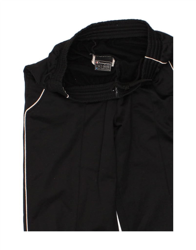 CHAMPION Boys Tracksuit Trousers 13-14 Years  Black Polyester Vintage Champion and Second-Hand Champion from Messina Hembry 