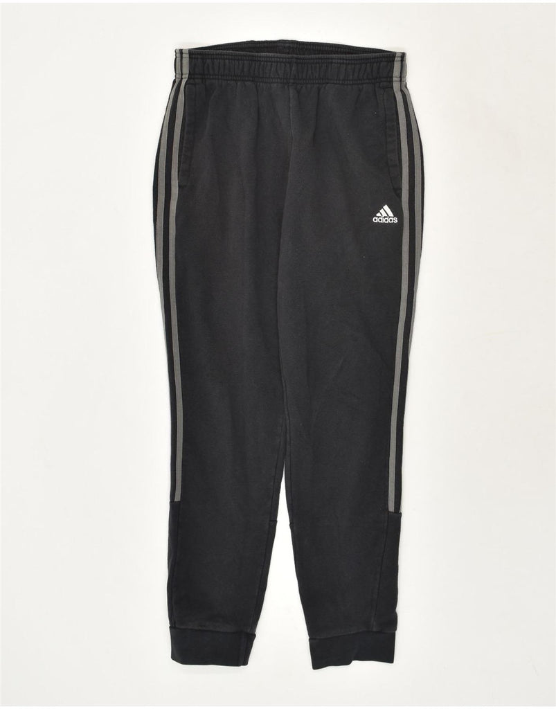 ADIDAS Mens Tracksuit Trousers Joggers Medium Black Cotton | Vintage Adidas | Thrift | Second-Hand Adidas | Used Clothing | Messina Hembry 