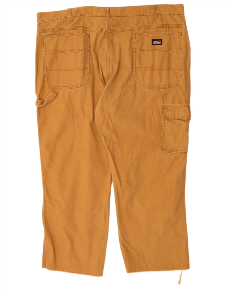 Dickies Mens Straight Cargo Trousers W44 L26 Beige Cotton