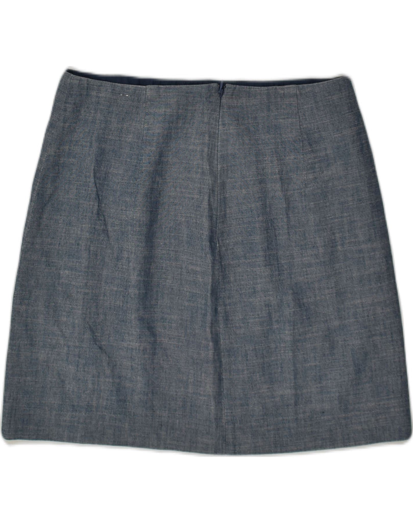 J. CREW Womens Wrap Skirt US 4 Small W28  Grey Cotton | Vintage J. Crew | Thrift | Second-Hand J. Crew | Used Clothing | Messina Hembry 