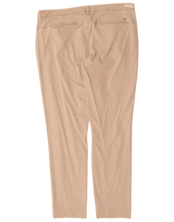 Tommy Hilfiger Womens Slim Chino Trousers US 14 XL W38 L30 Beige Cotton