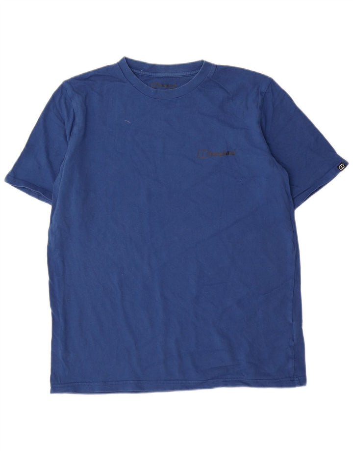 Berghaus Mens T-Shirt Top Large Blue Cotton