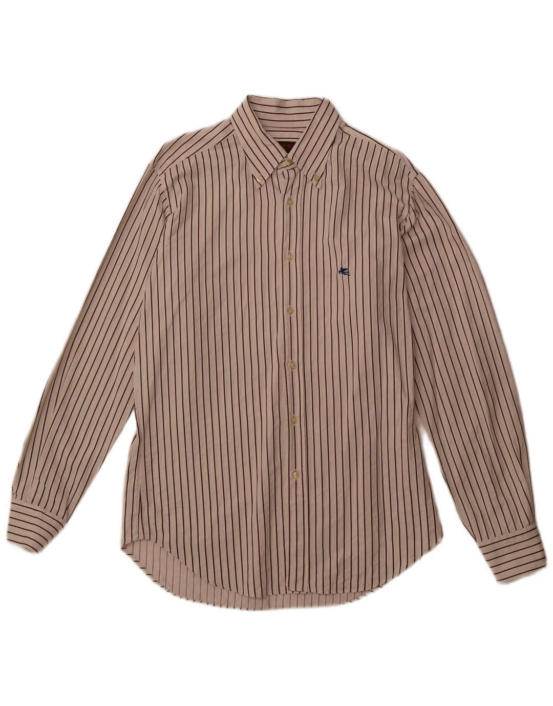 ETRO Mens Shirt Size 41 Large White Striped