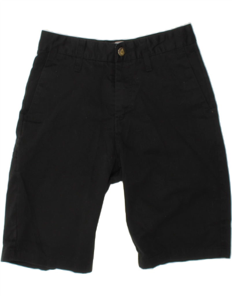 VOLCOM Boys Chino Shorts 11-12 Years W26  Black Polyester Vintage Volcom and Second-Hand Volcom from Messina Hembry 