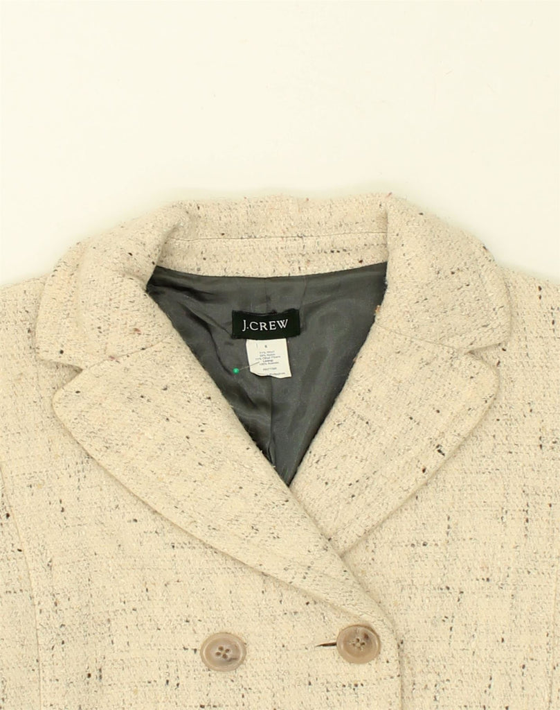 J. CREW Womens Double Breasted Coat US 6 Medium Off White Flecked Wool | Vintage J. Crew | Thrift | Second-Hand J. Crew | Used Clothing | Messina Hembry 