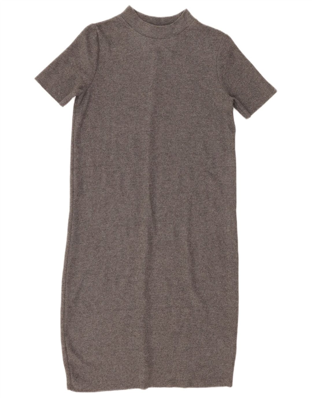 Zara Womens Short Sleeves Jumper Dress UK 10 Small Grey Polyester