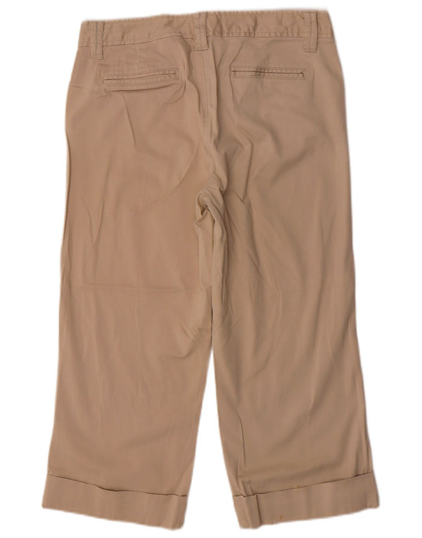 EDDIE BAUER Womens Vashon Fit Capri Trousers US 6 Medium W32 L21 Beige
