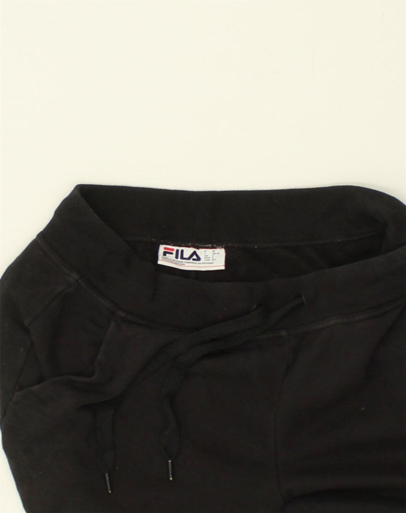 FILA Mens Tracksuit Trousers Joggers Small Black Cotton | Vintage Fila | Thrift | Second-Hand Fila | Used Clothing | Messina Hembry 