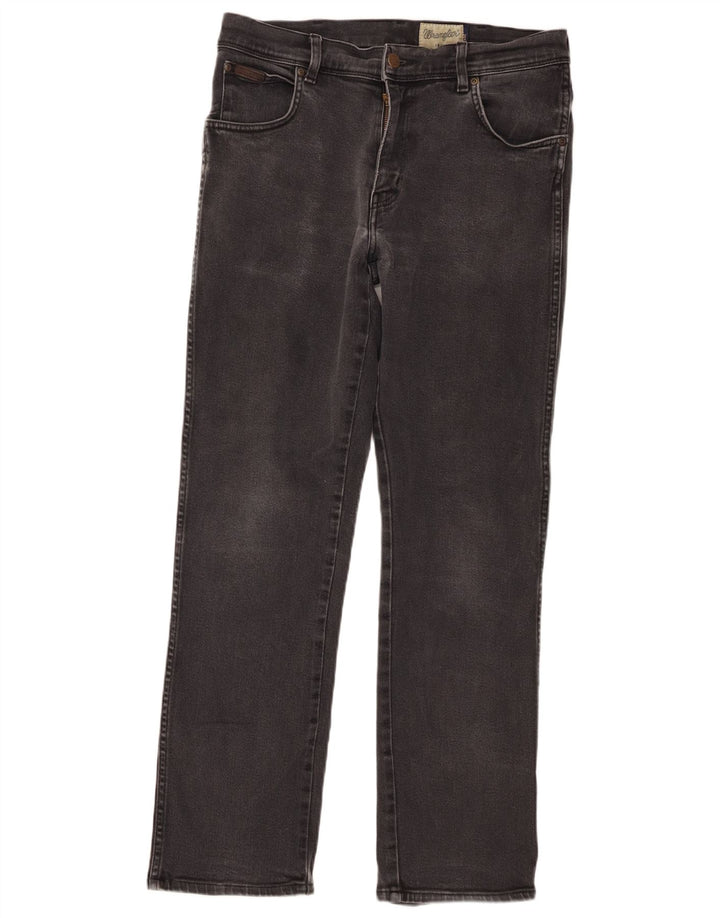 Wrangler Mens Texas Straight Jeans W33 L32 Grey Cotton