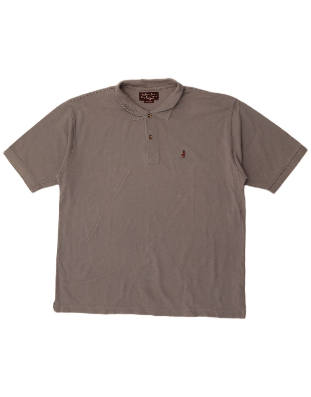Marlboro Classics Mens Polo Shirt XL Grey Cotton