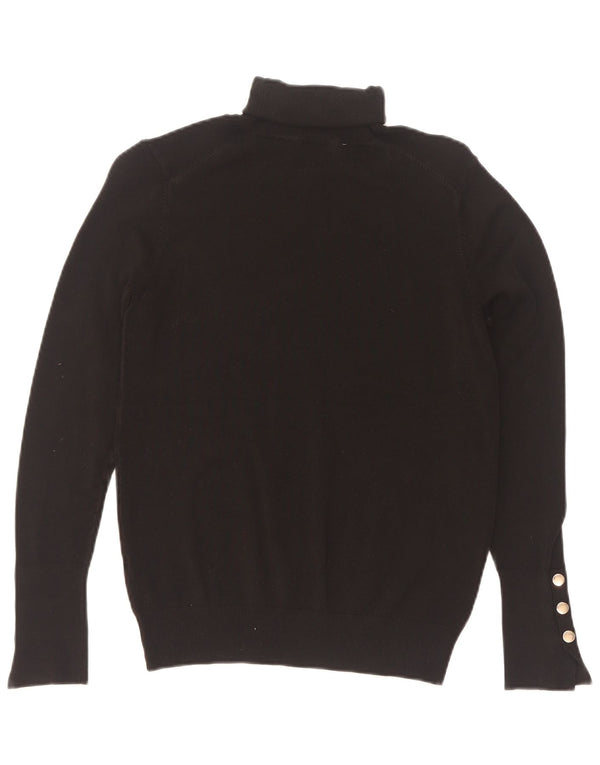 Zara Womens Roll Neck Jumper Sweater UK 12 Medium Black