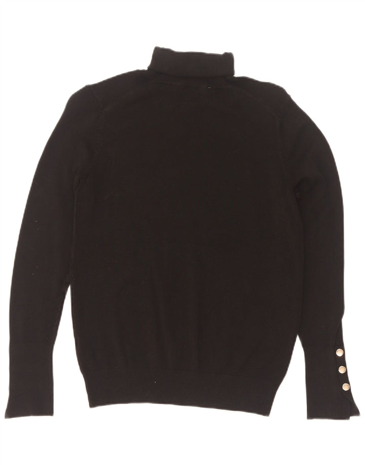 Zara Womens Roll Neck Jumper Sweater UK 12 Medium Black