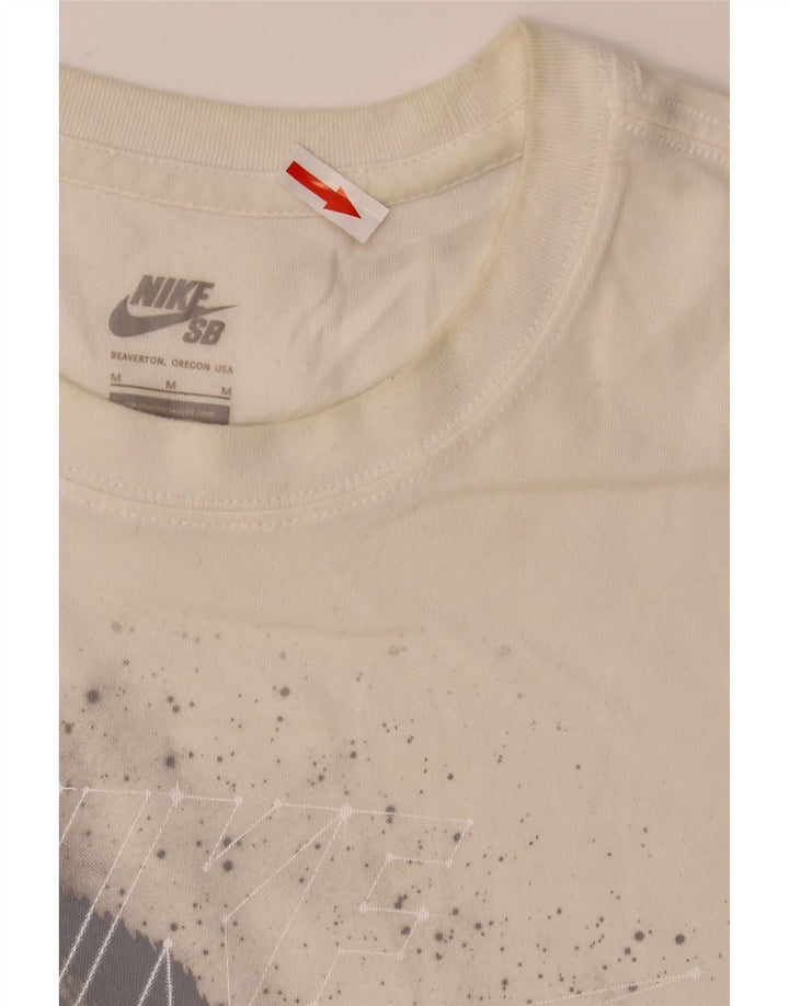 Nike Mens Dri Fit Graphic T-Shirt Top Medium White Cotton