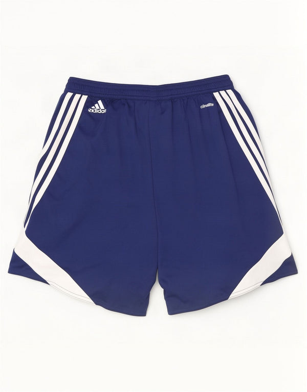 Adidas Mens Climalite Sport Shorts Medium Navy Blue Colourblock Polyester