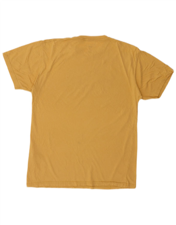 VANS Mens Classic Fit Graphic T-Shirt Top Medium Yellow Cotton