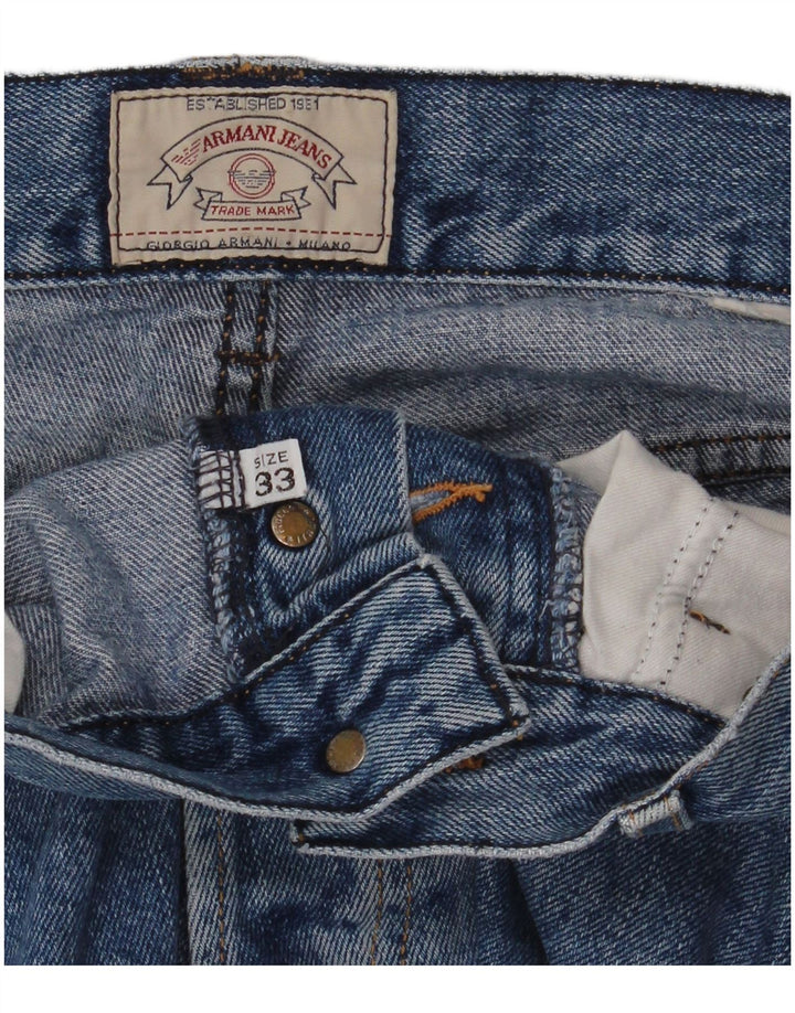 Armani Mens Straight Jeans W33 L34 Blue