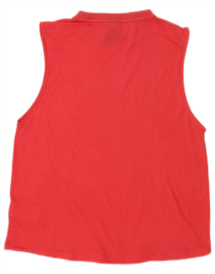 Adidas Womens Graphic Vest Top UK 8/10 Small Red Polyester