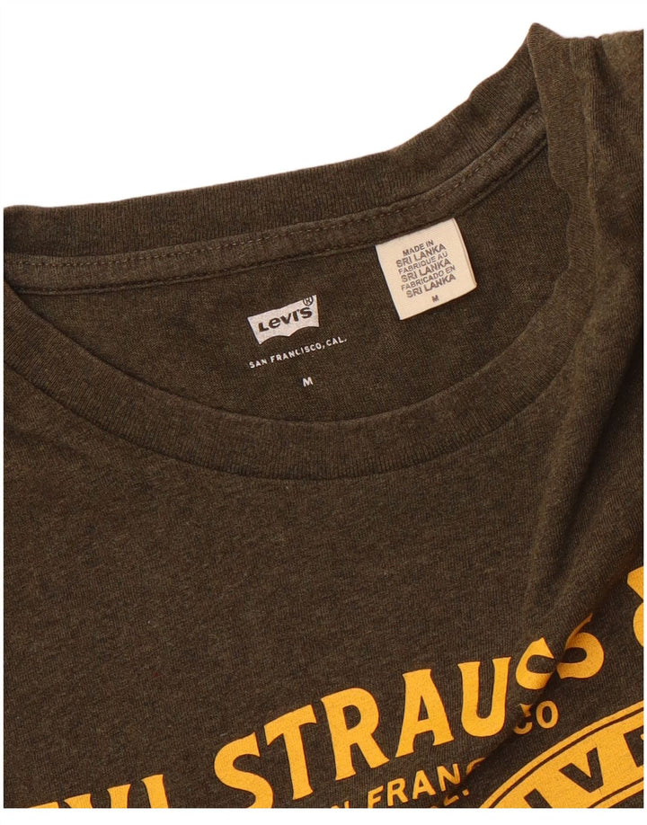 Levi's Mens Graphic T-Shirt Top Medium Khaki