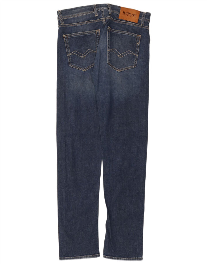 Replay Womens Grover Slim Jeans W30 L32 Navy Blue