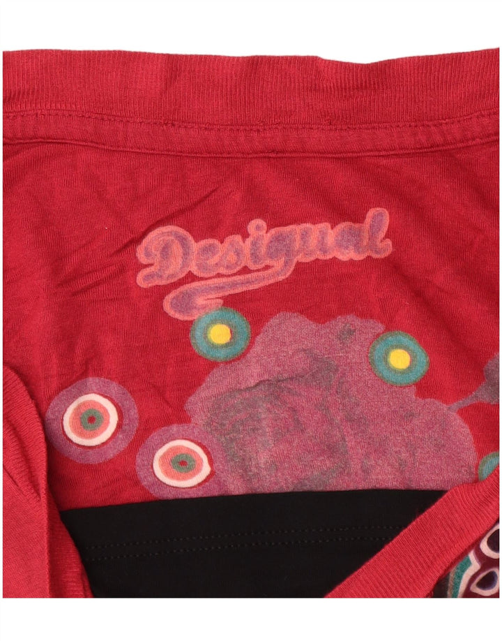 DESIGUAL Womens Sleeveless Blouse Top UK 8 Small Multicoloured Floral