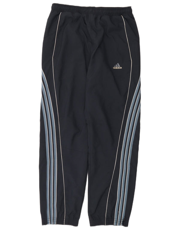 Adidas Mens Tracksuit Trousers Joggers Large Navy Blue Striped Polyester