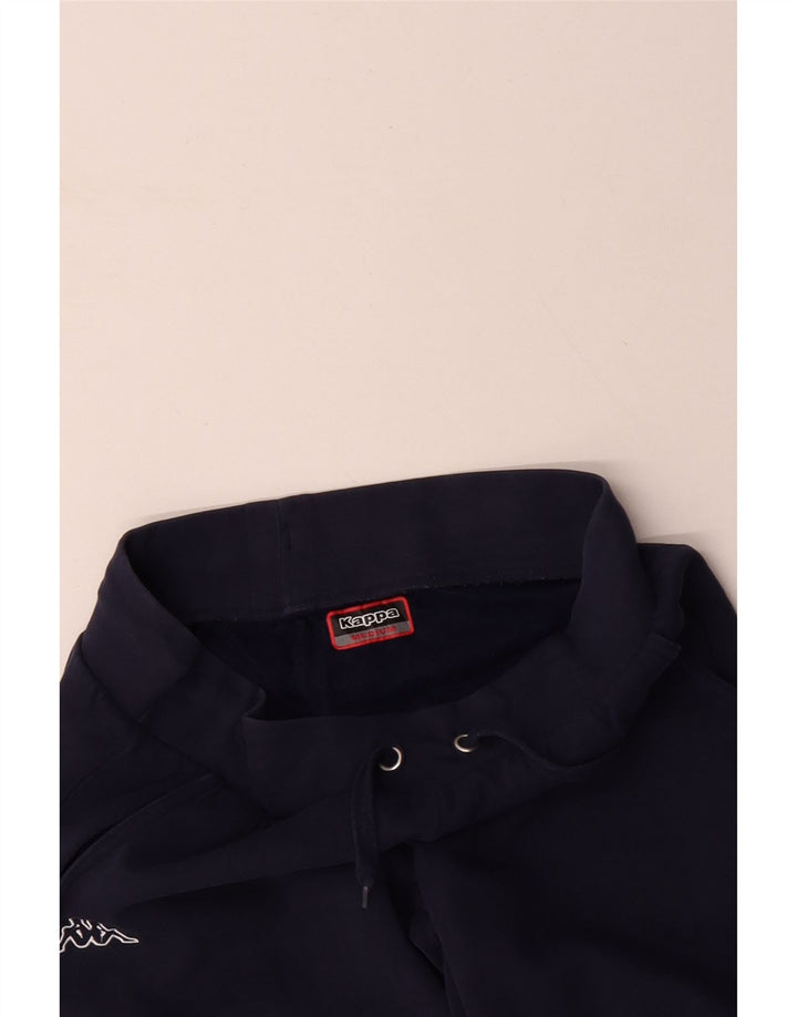 KAPPA Womens Tracksuit Trousers Joggers UK 14 Medium  Navy Blue Cotton