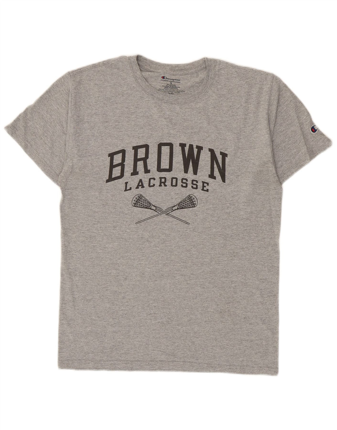 Champion Mens Graphic T-Shirt Top Small Grey Cotton