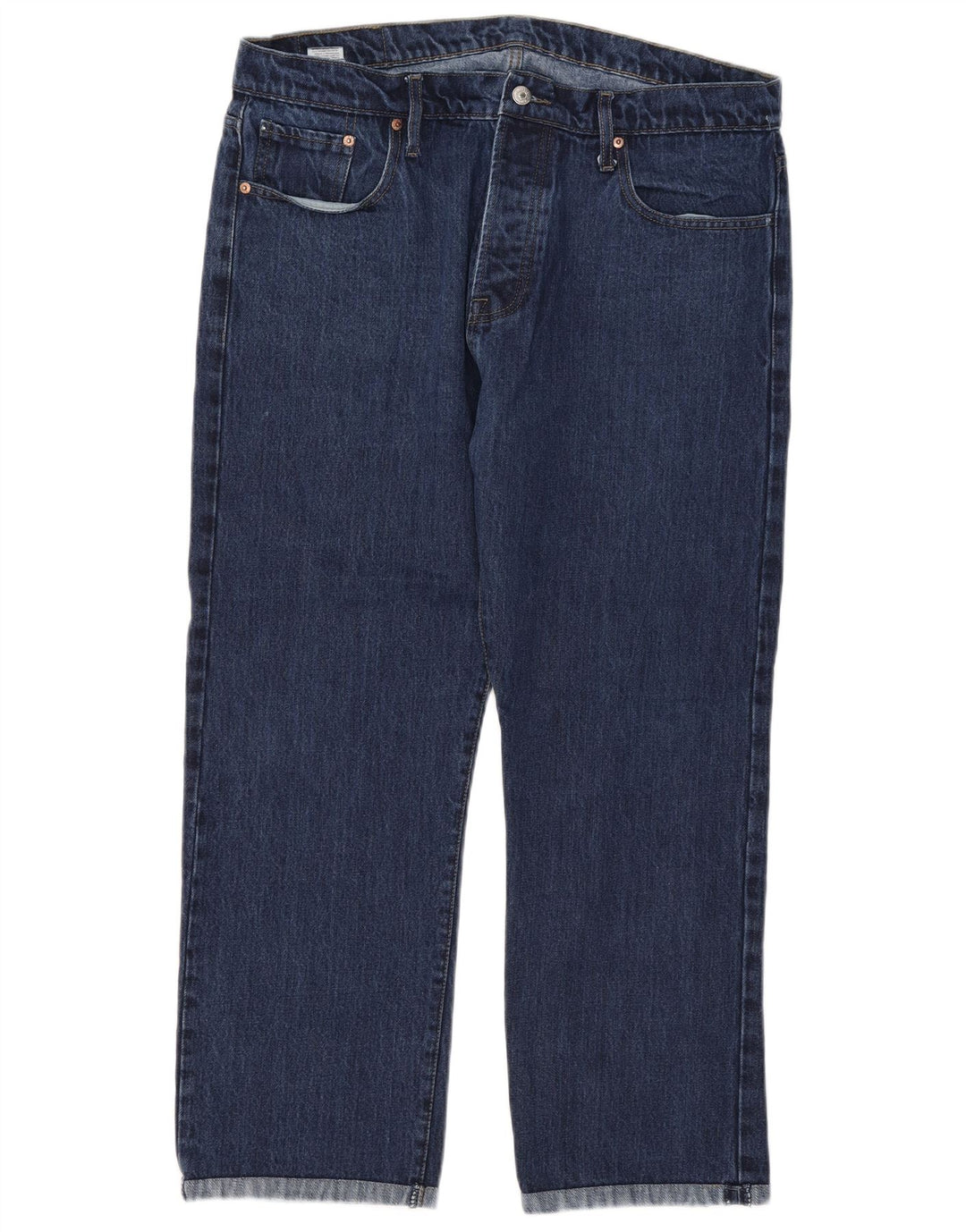 Levi's Mens 501 Straight Jeans W38 L26 Navy Blue Cotton