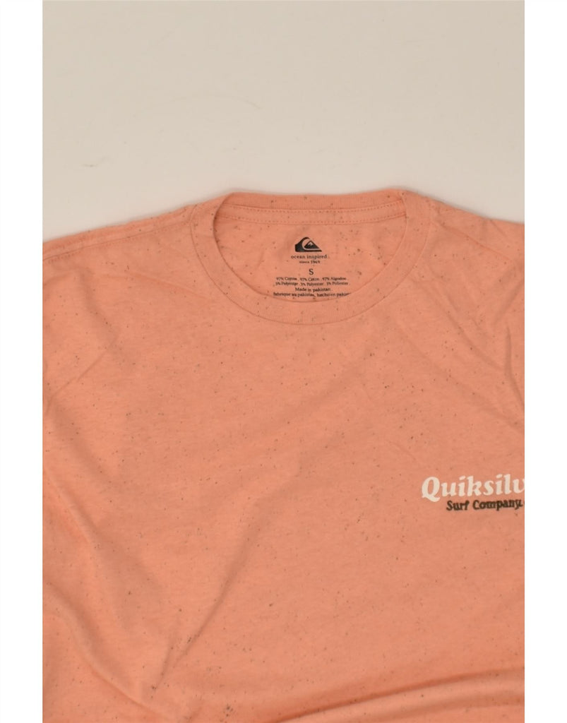 QUIKSILVER Mens Graphic T-Shirt Top Small Orange Spotted Cotton | Vintage Quiksilver | Thrift | Second-Hand Quiksilver | Used Clothing | Messina Hembry 