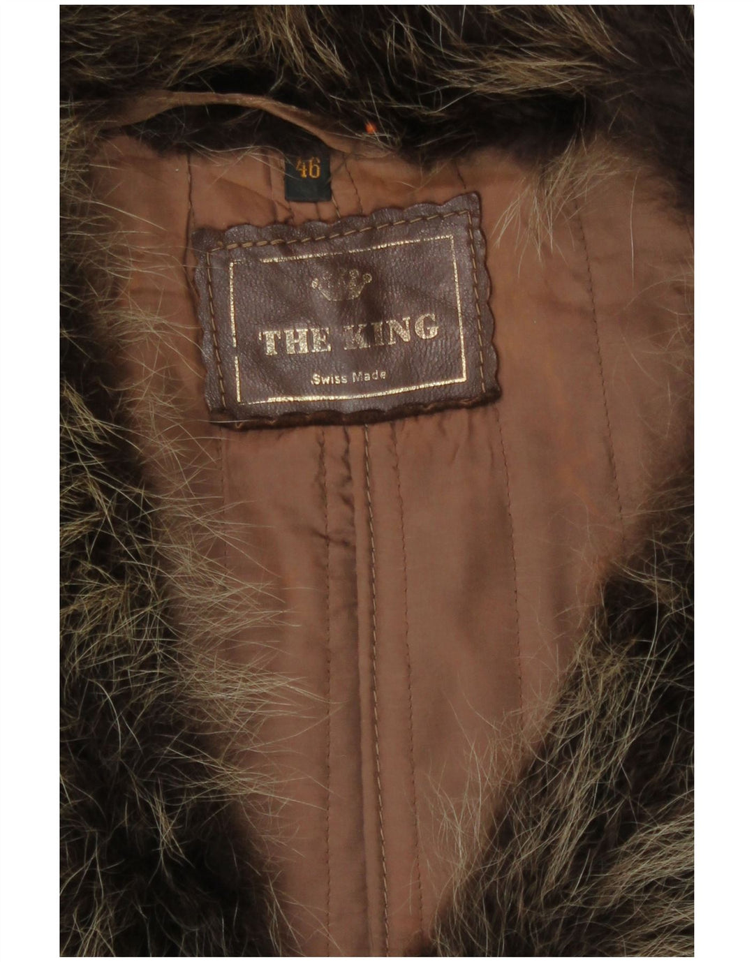 Vintage Womens Leather Coat IT 46 Large Brown