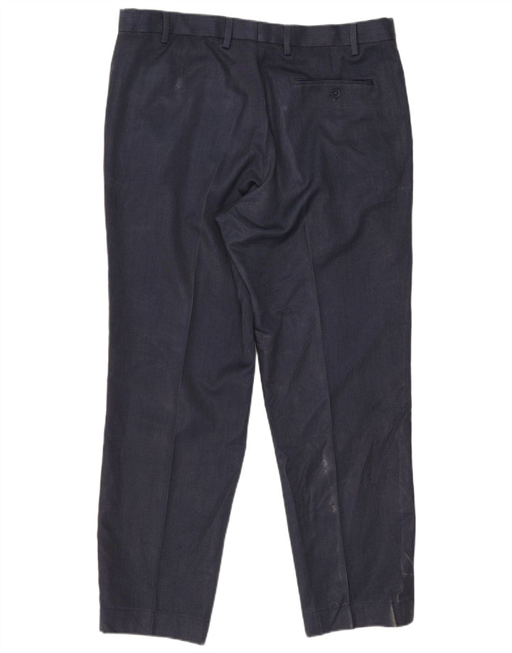 Marks & Spencer Mens Straight Regular Fit Suit Trousers W38 L28 Navy Blue