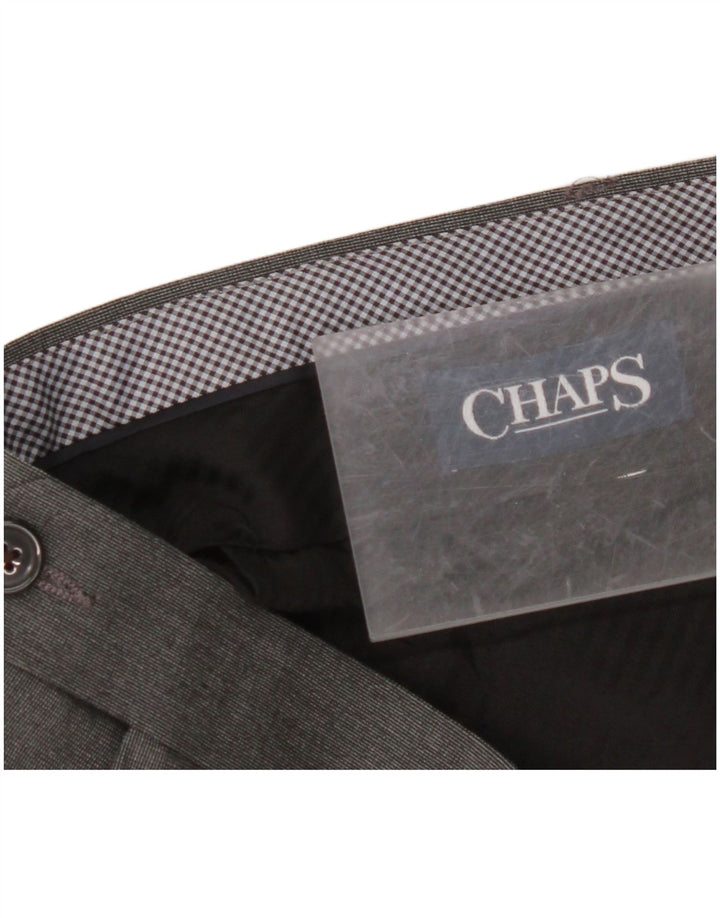CHAPS Mens Straight Suit Trousers W42 L30 Grey