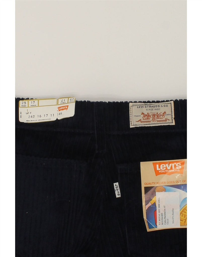 LEVI'S Boys Tapered Corduroy Trousers 9-10 Years W25 L17 Navy Blue Cotton | Vintage Levi's | Thrift | Second-Hand Levi's | Used Clothing | Messina Hembry 