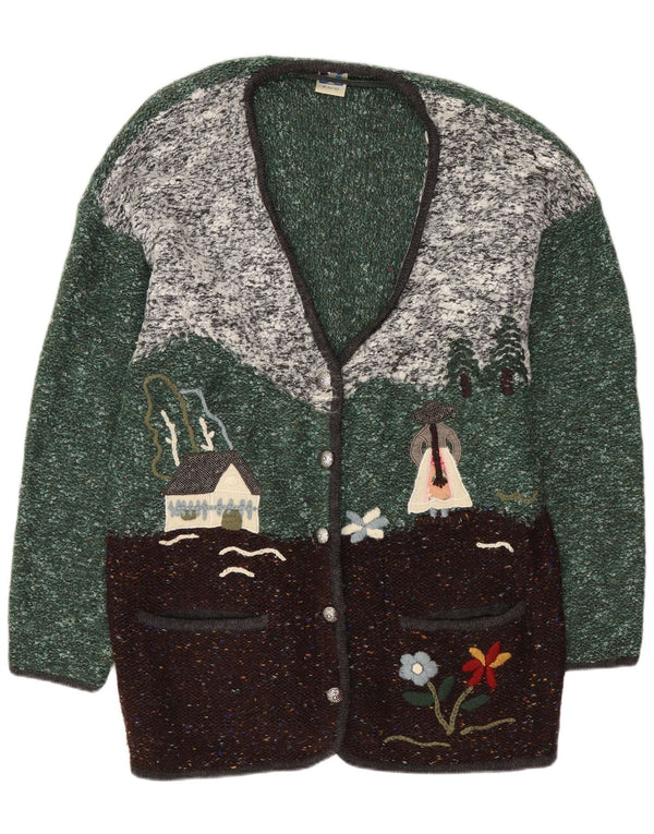 Yessica Womens Oversized Longline Cardigan Sweater EU 40/42 Medium Green