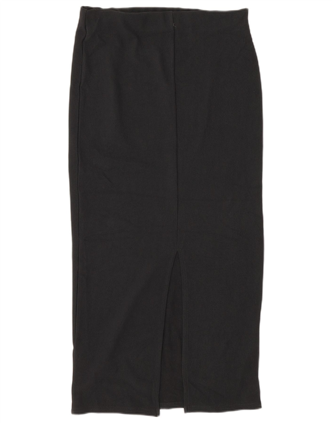 Zara Womens High Waist Midi Skirt Large W30  Black Polyester
